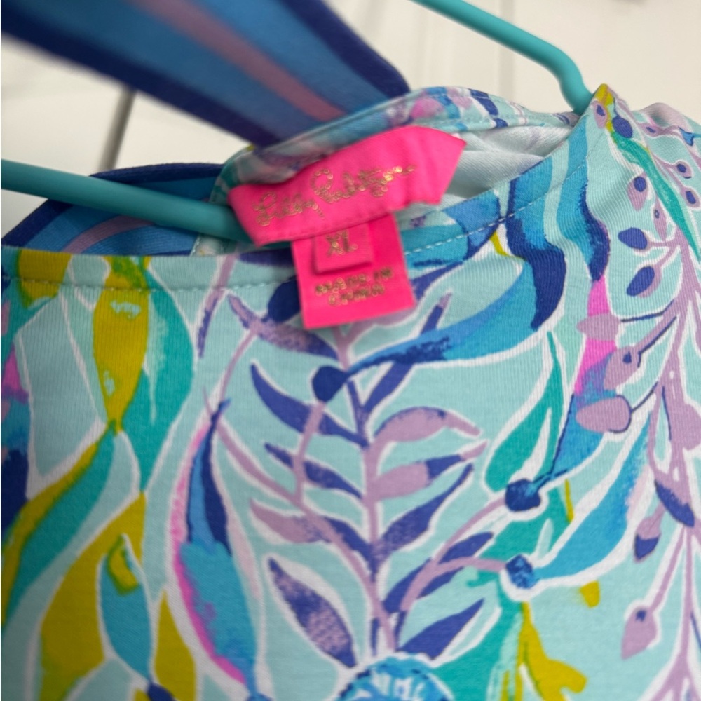 Lilly Pulitzer Blue and Pink Tropical dress